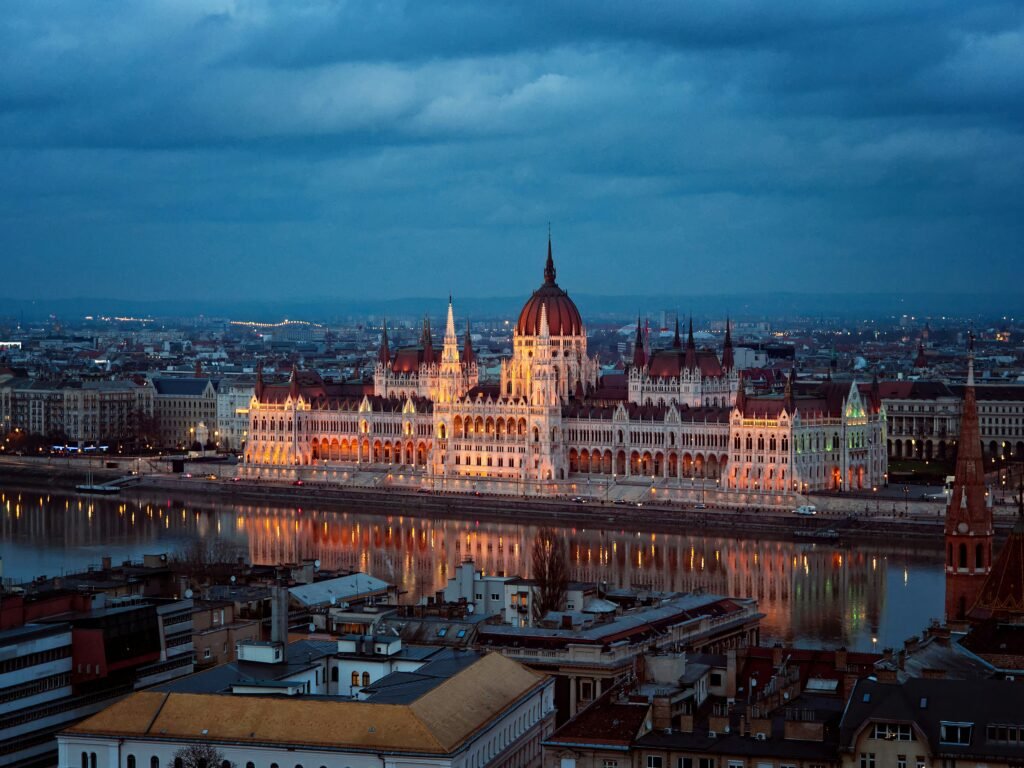 Eastern Europe Itinerary Illuminated Hungarian Parliament Building